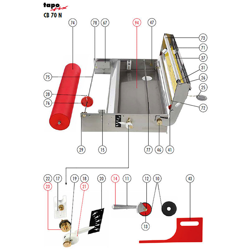 Wallpaper Paste Machine Fast 56cm Tapofix Cb 61806 Coral Tools Ltd