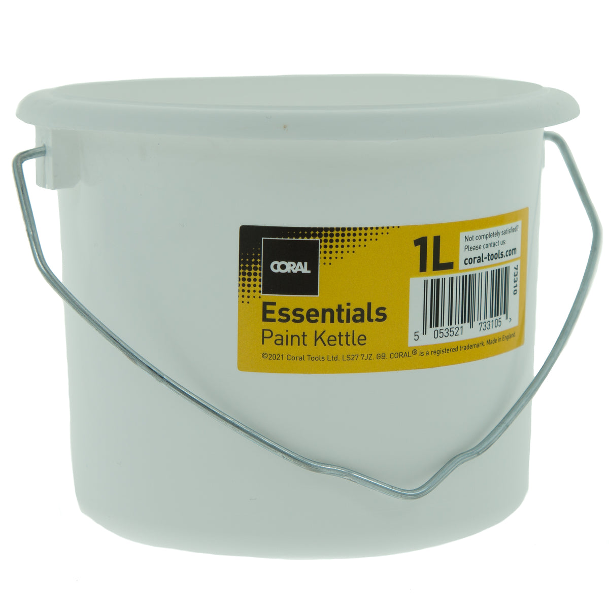 Plastic Paint Kettle Container 1 Litre Coral Essentials 73310 Coral