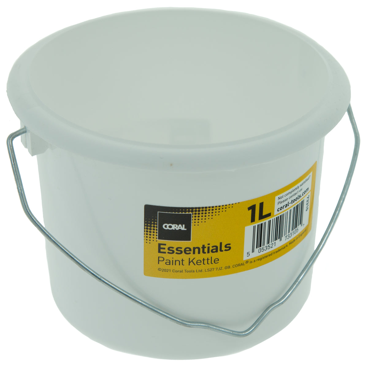 Plastic Paint Kettle Container 1 Litre Coral Essentials 73310 Coral